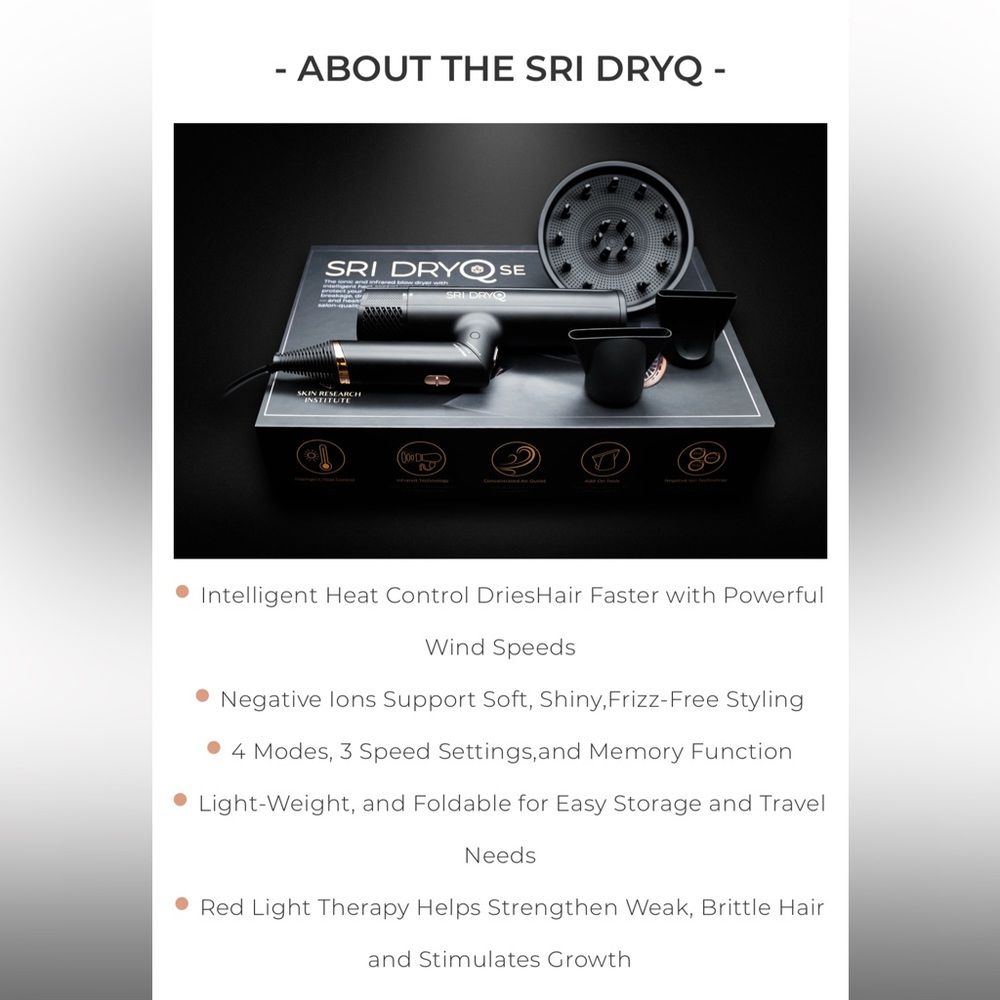 SRI DRY Q Hair Dryer - Picture 8 of 14
